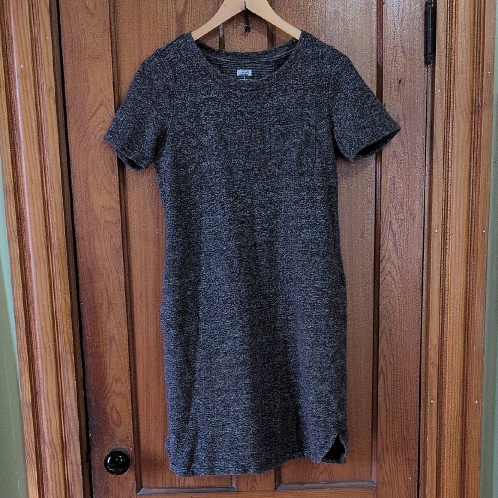 Duluth Trading Co Charcoal Heather Knit Mini Dress
